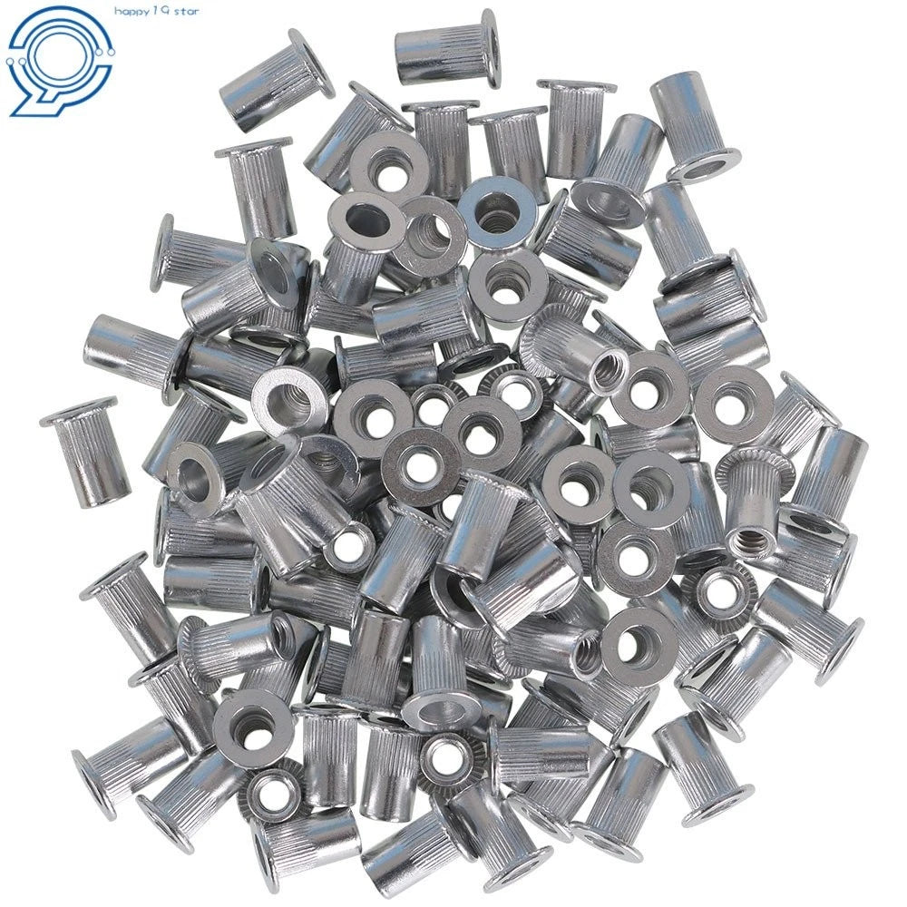 100 Pack of Aluminum Flange Nutserts for Universal Applications