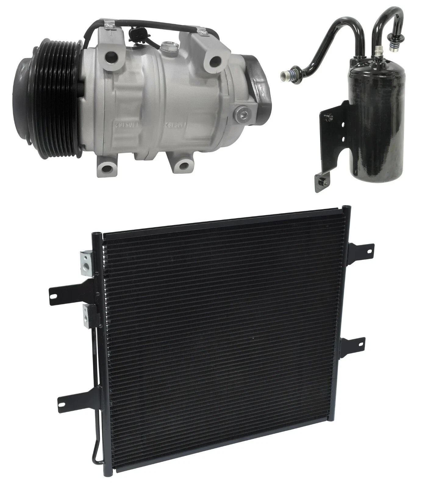 A C Compressor Kit W Condenser for Dodge Ram 3500 5.9L (2006–2006)