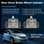 2X Rear Drum Brake Wheel Cylinder Set 44100ET000 for Nissan Sentra (2007–2012)