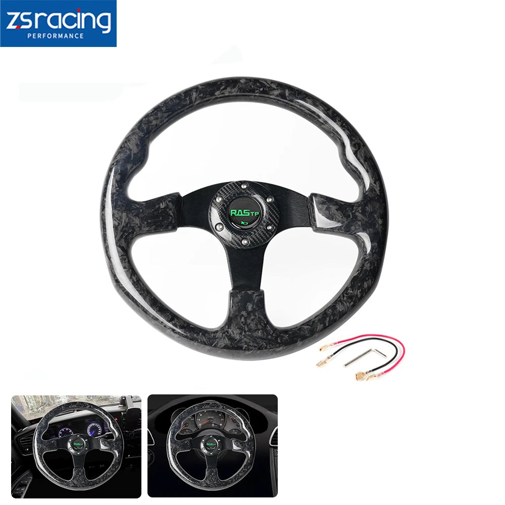 14-Inch Carbon Fiber Racing Steering Wheel for Drifting