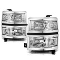 Clear Corner Headlights Lamp Chrome for Chevy Silverado 1500 (2014–2015)