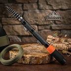 Telescopic Fishing Rod 180cm Fiberglass with Reinforced Tip for Rock Use