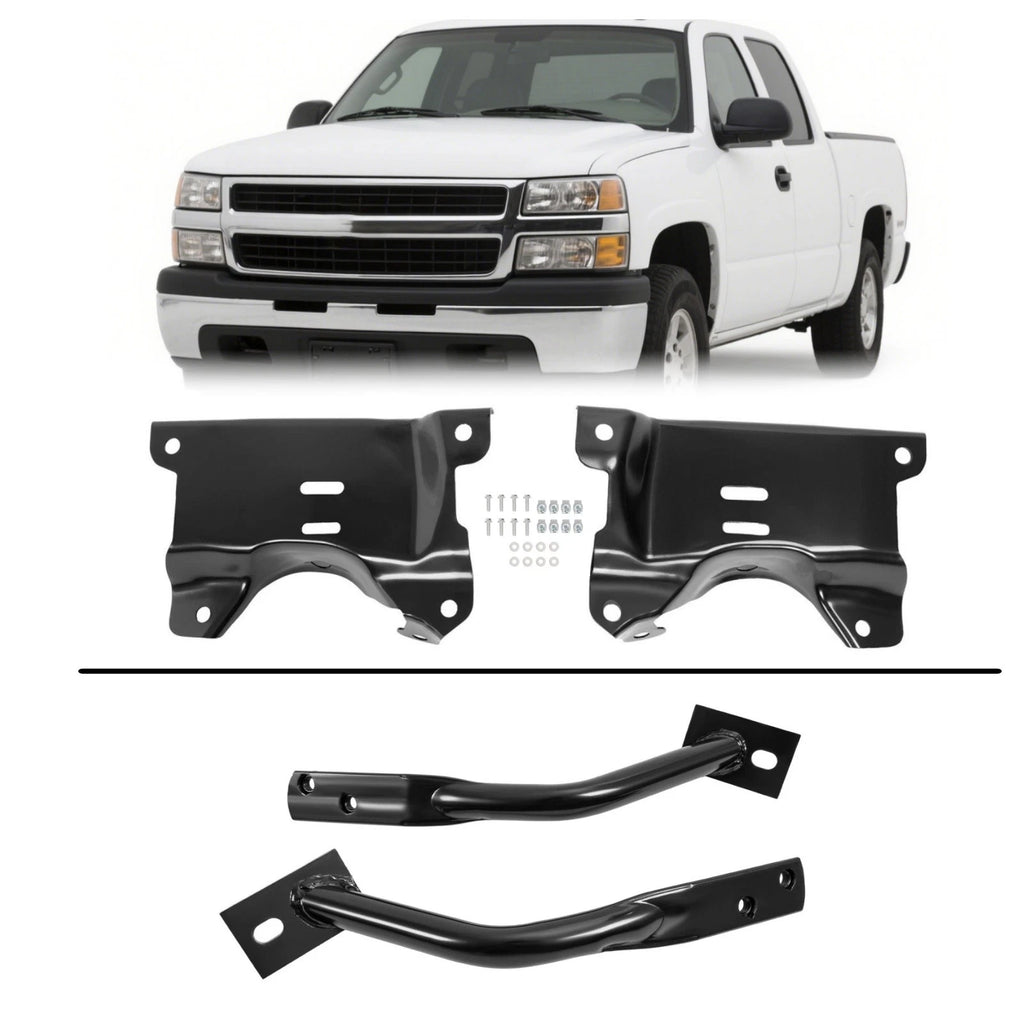 Set of 2 Front Bumper Brackets for Chevy Silverado GMC Sierra 2500HD/3500HD (2007–2010)
