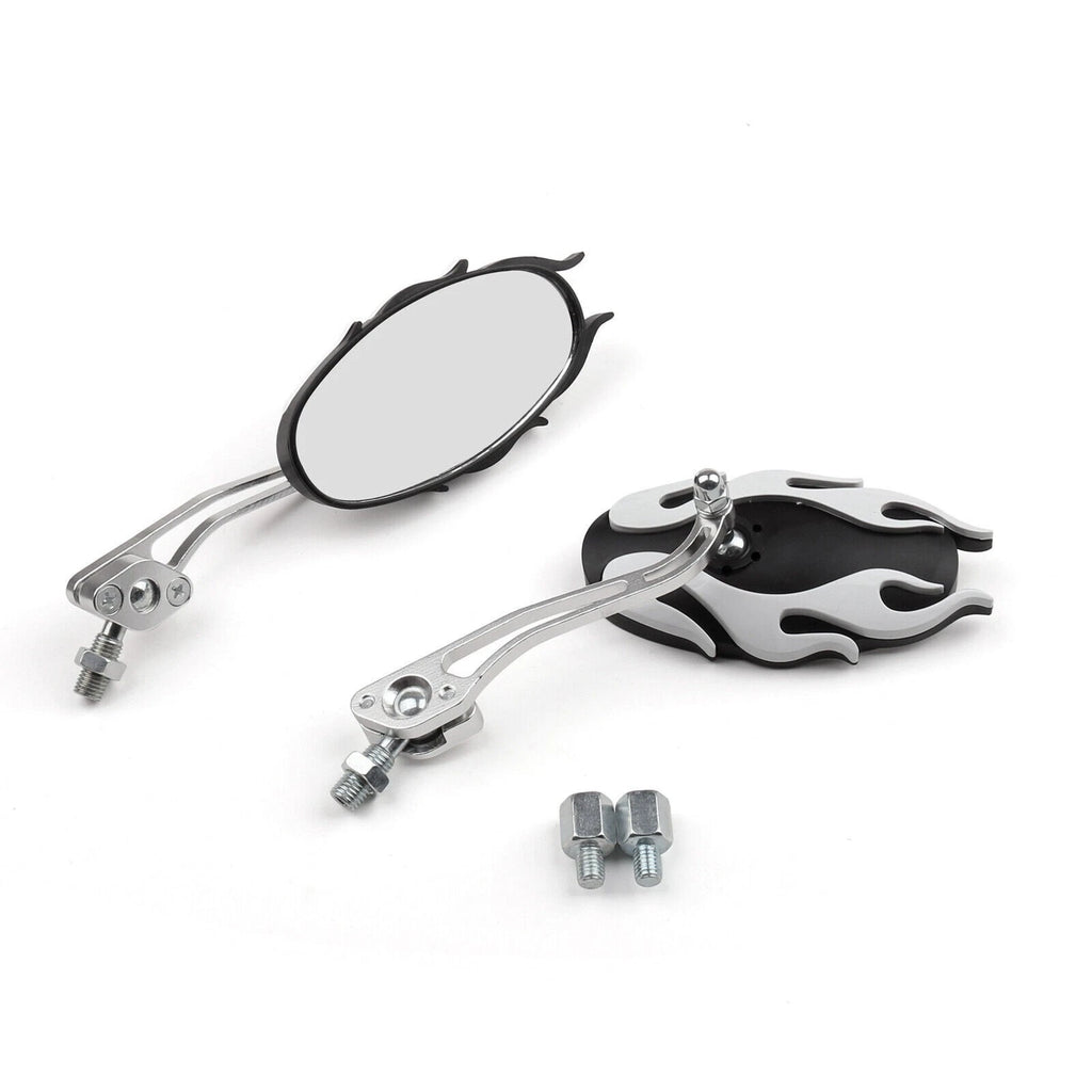 Universal Rearview Mirrors for Motorcycle (8mm 10mm) - White