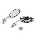 Universal Rearview Mirrors for Motorcycle (8mm 10mm) - White