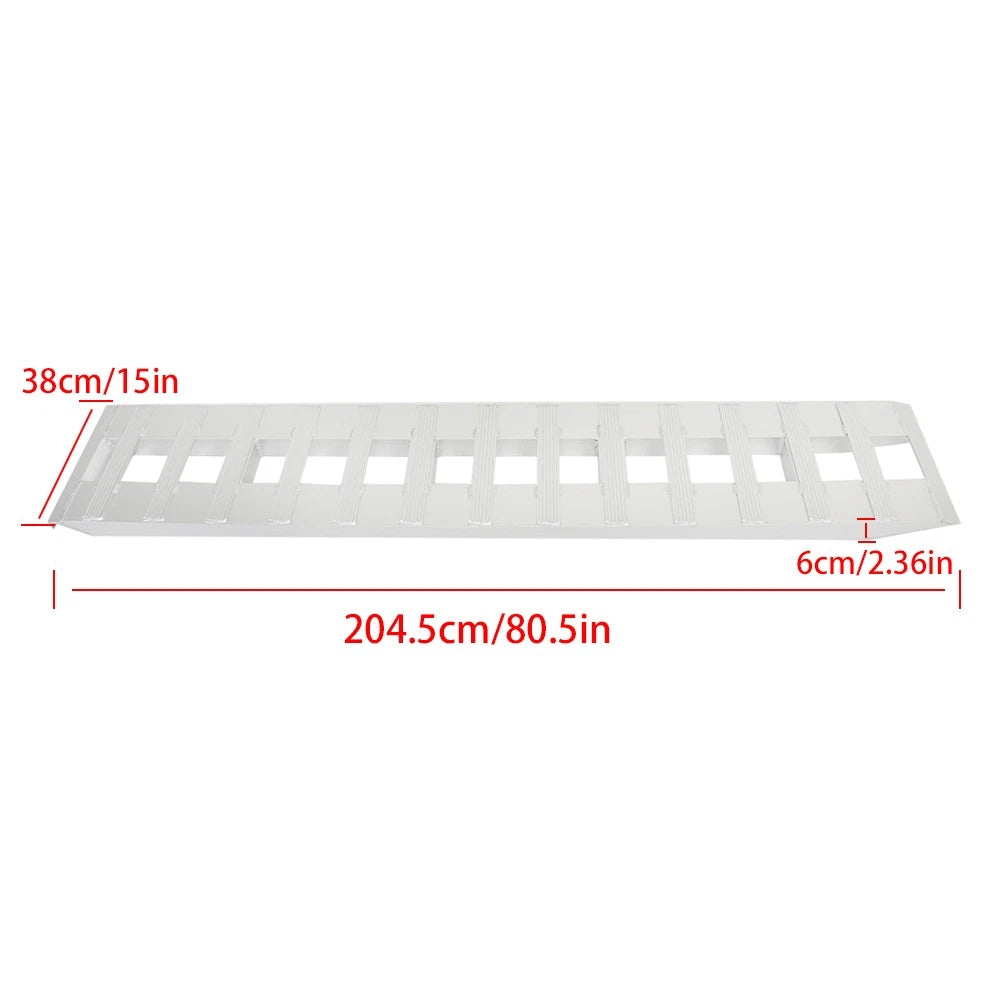 2Pcs Aluminum Trailer Ramps for Truck Car (80" x 15")
