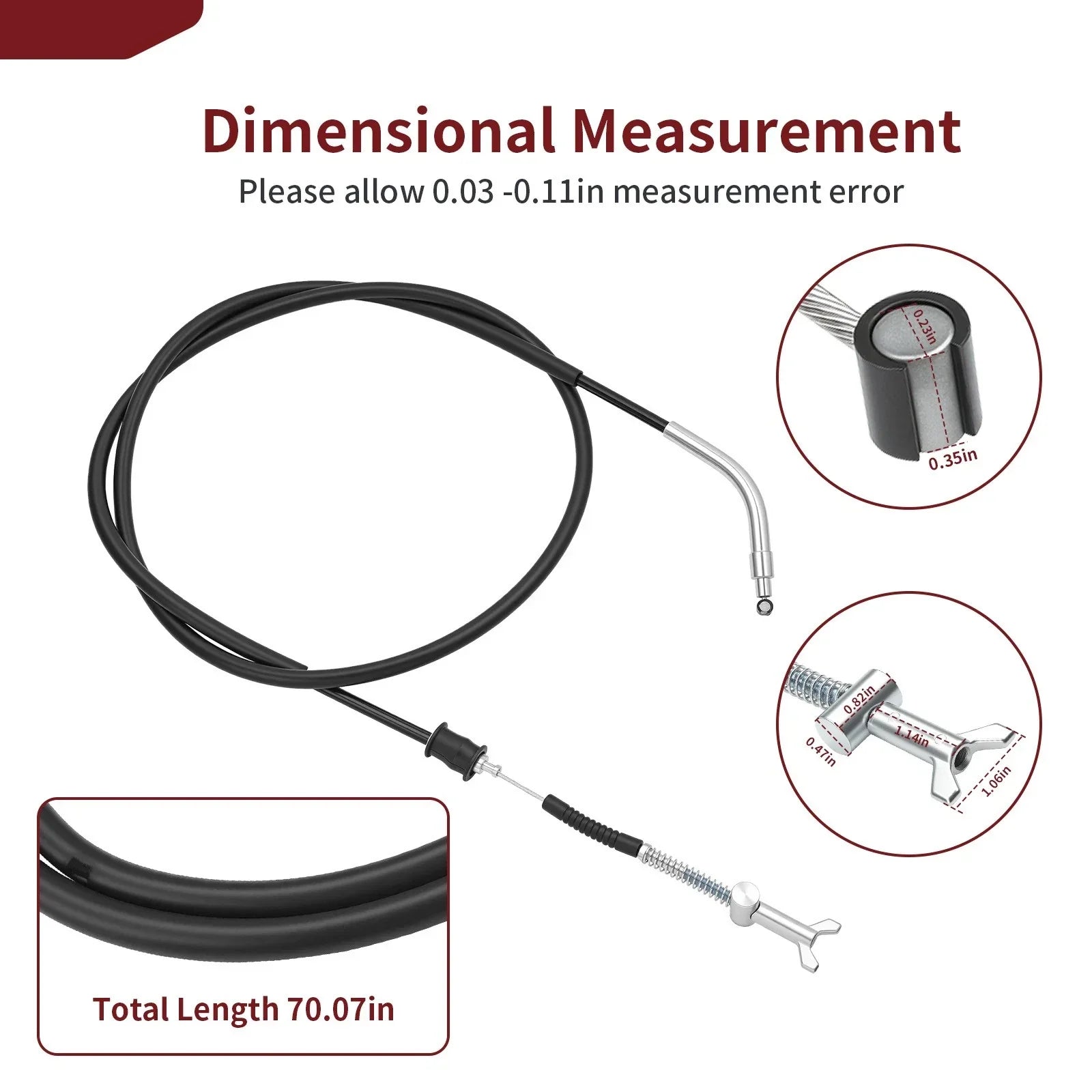 Rear Park Hand Brake Cable for Suzuki Ozark 250 LT-F250 (2007–2014)