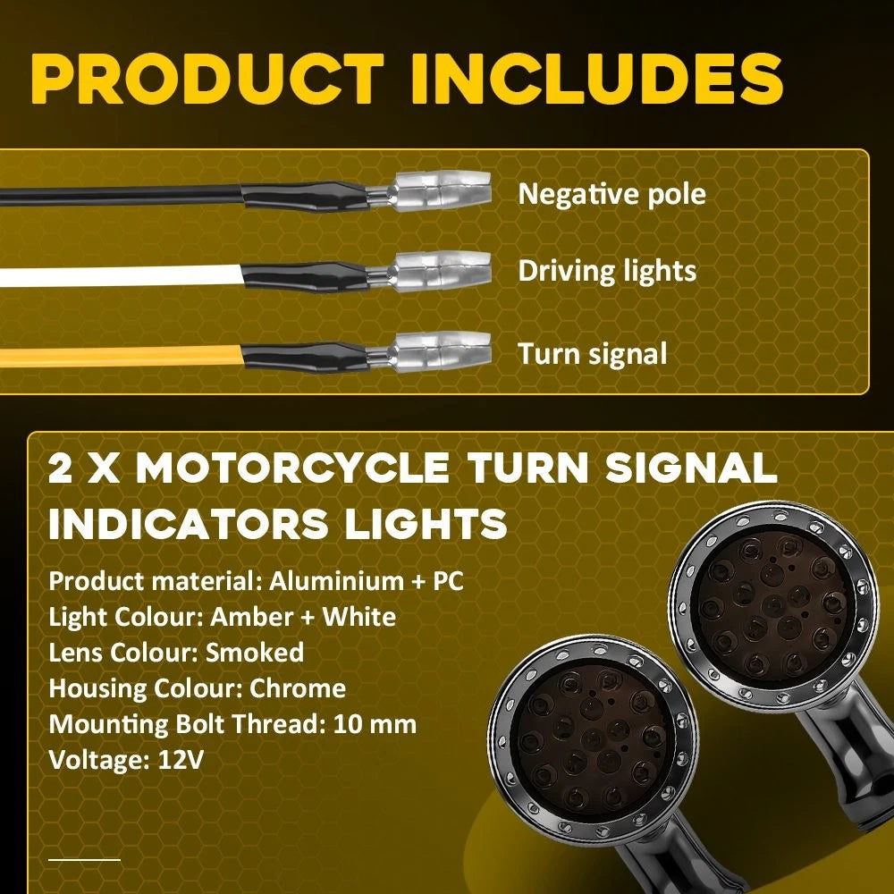LED Turn Signal Blinker Light for Honda Shadow Aero 1100 VT1100C3 (1999–2003)