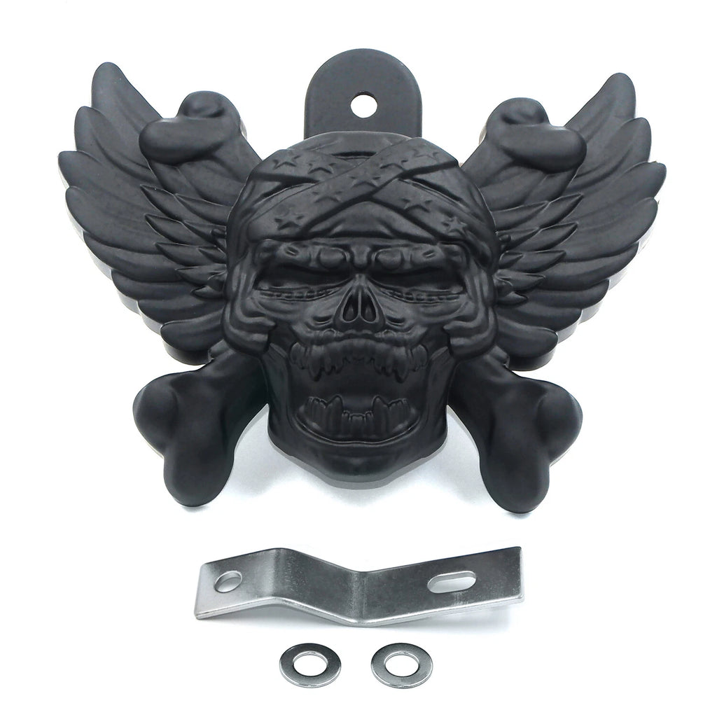 Black Skull Horn Cover for Harley V-Rod (1992–2020)