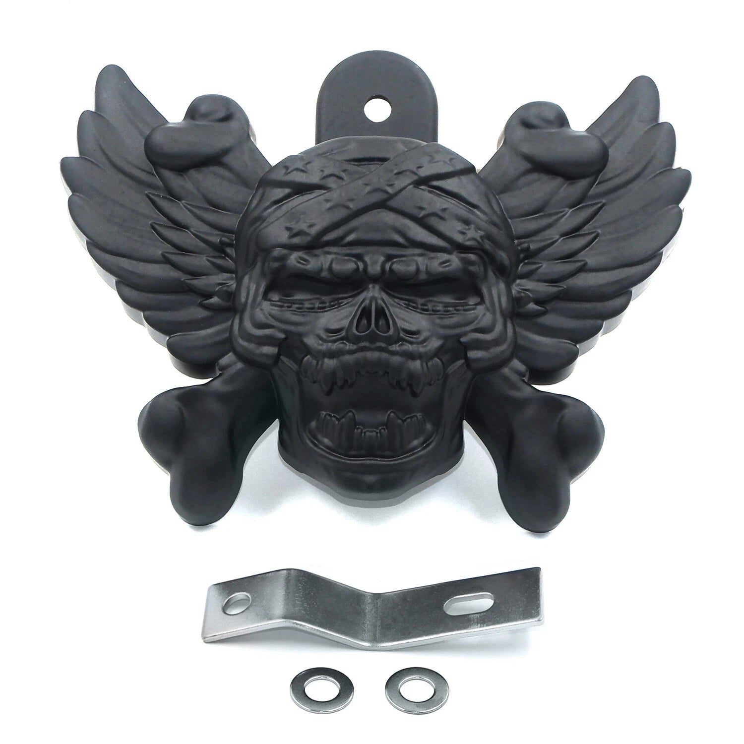 Black Skull Horn Cover for Harley V-Rod (1992–2020)