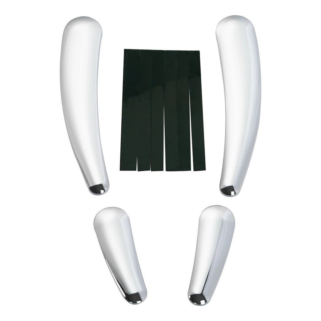 Set of 4 Chrome Curved Swingarm Frame Inserts for Harley Softail Slim (2008–2017)