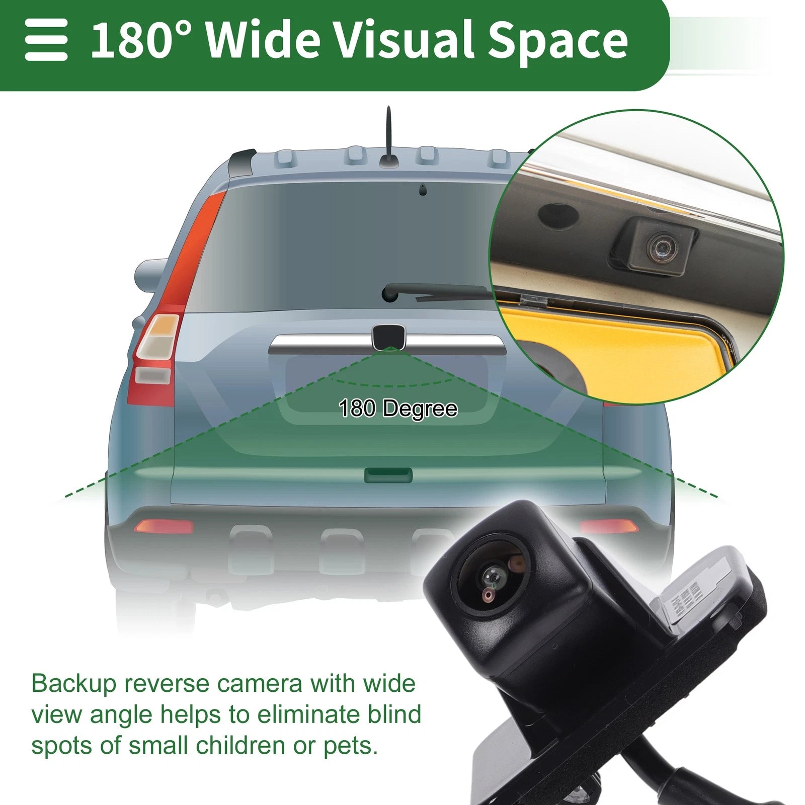 Rear View Camera for Honda Accord (Non-Hybrid) (2018–2023) 120-180°