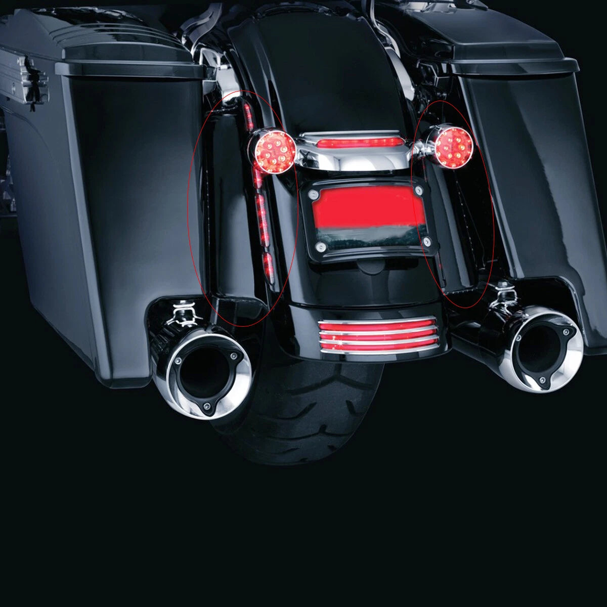 Rear Fender Saddlebags Filler Panels for Harley Electra Street Glide (2014–2023)