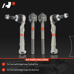 Set of 4 Tie Rod Ends for BMW 530e, 540i (2017–2023)