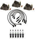 Set of 3 Ignition Coils & 6 Spark Plugs for Oldsmobile Pontiac V6