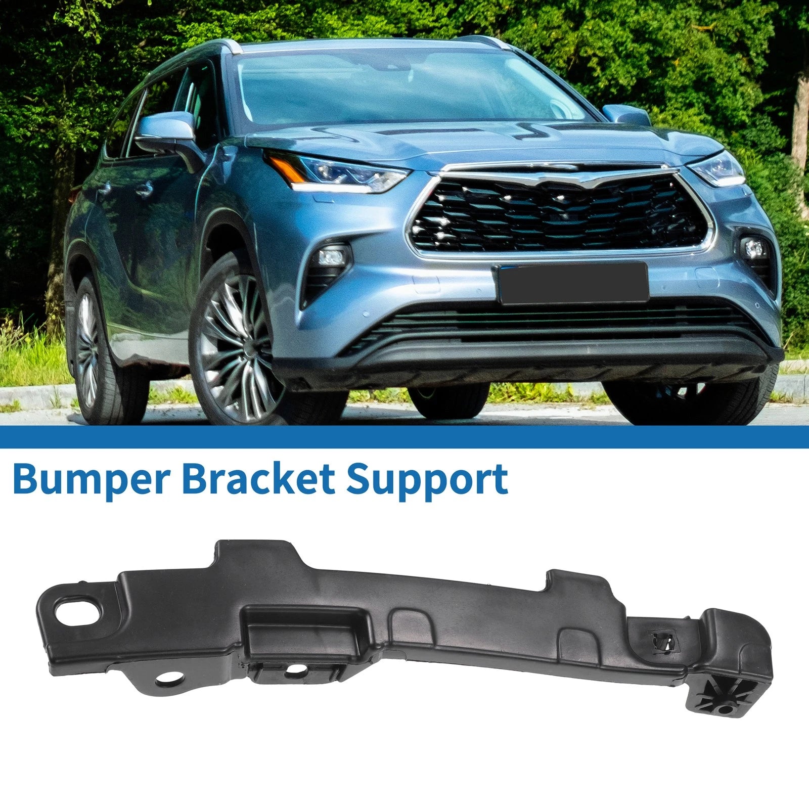 1pc Right Front Bumper Retainer Bracket No. 525350E050 for Toyota Highlander (2014–2019)