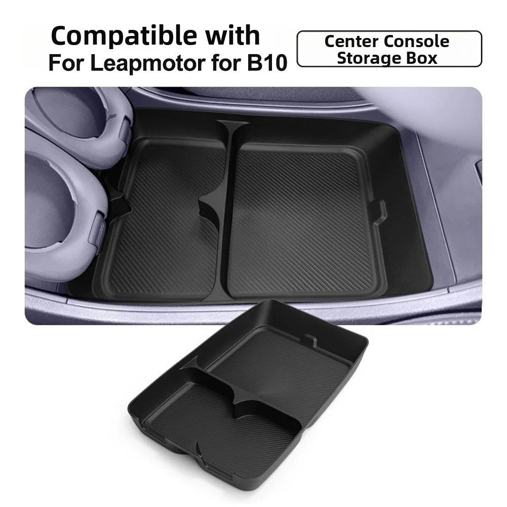 Storage Box for Leapmotor B10 (2025) Center Console Organizer TPE Black
