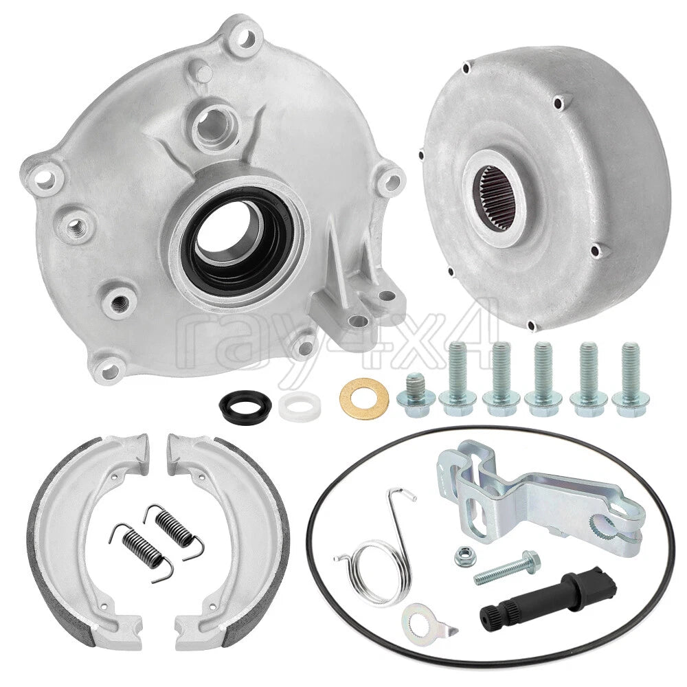 Rear Brake Drum Hub Plate Cover & Shoes Kit for Honda Recon 250 (2002–2004)