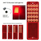 Sequential LED Brake Tail Lights with Flasher Pair for 1967-1972 Chevy Pickup