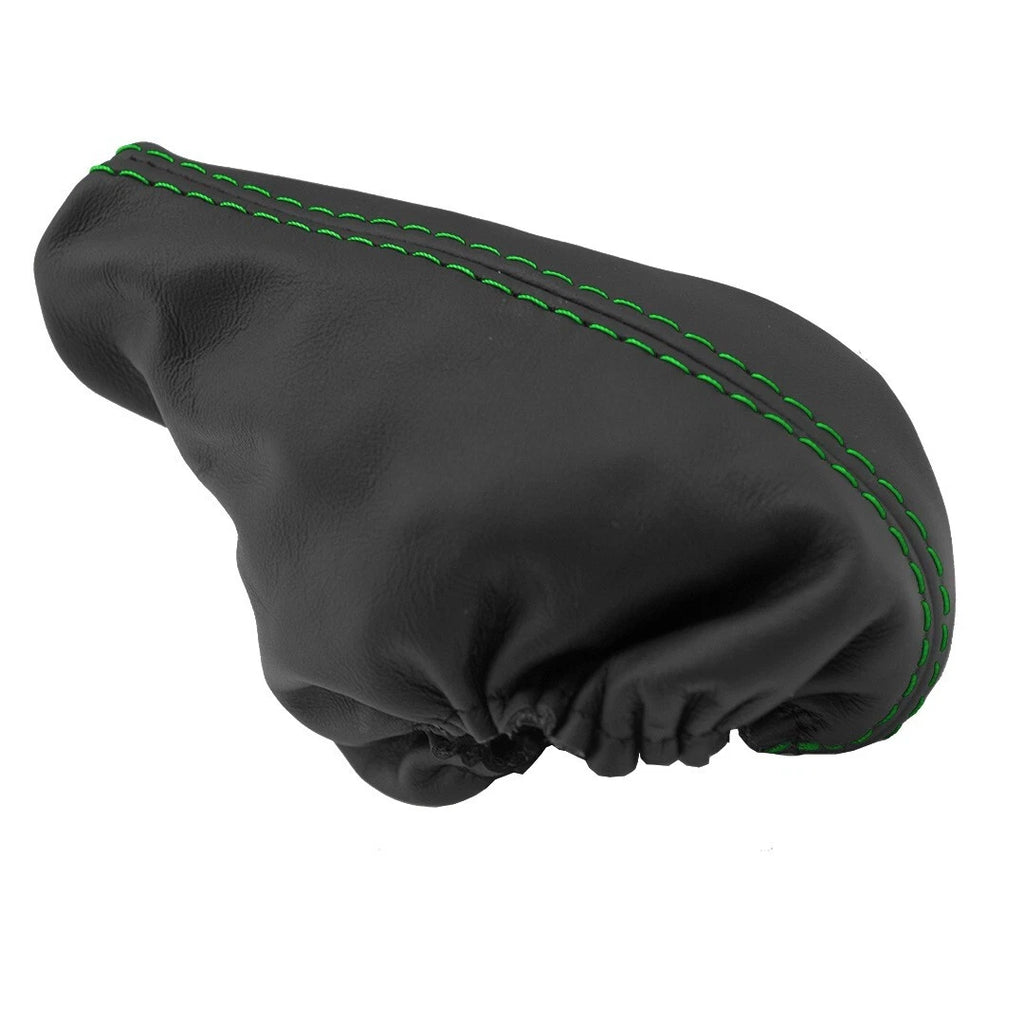 E Brake Boot Cover for Nissan Frontier (2005–2019) Green Stitch PVC Leather