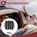 6 Pcs Car Door Pillar Window Trim for Toyota Aqua XP210 (2021–2025) Black