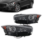 LED Headlight Pair for Infiniti Q50 (2014–2022) w/o AFS