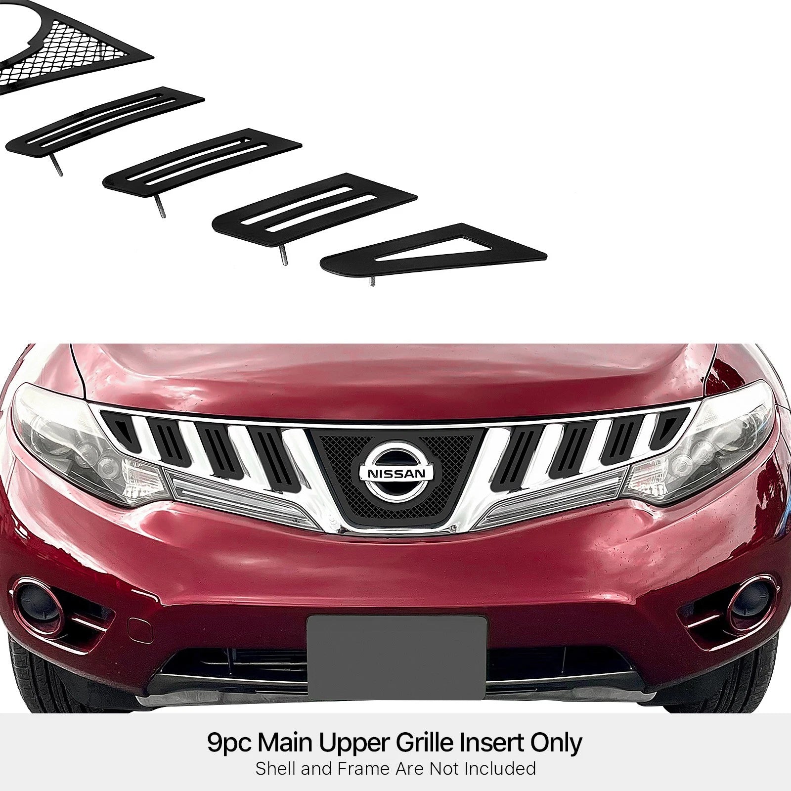 Stainless Black Mesh Grille Insert for Nissan Murano (2009-2010)