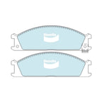 4WD Front Disc Brake Pad Set for Subaru SVX V6 EG33 (1992-1997) AWD