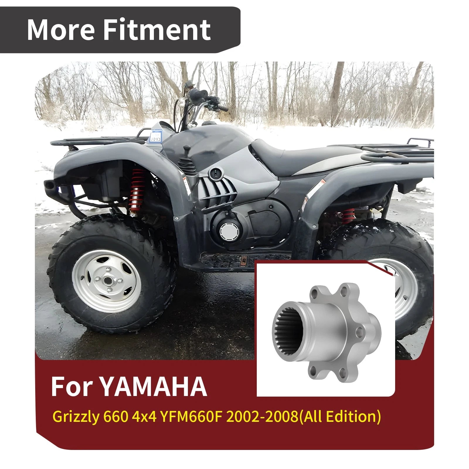 Rear Differential Driveshaft Boss for Yamaha Grizzly YFM660 (2002–2008)