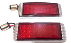 LED Tail Lights with Chrome Bezel Replacement for 1941 Ford Style
