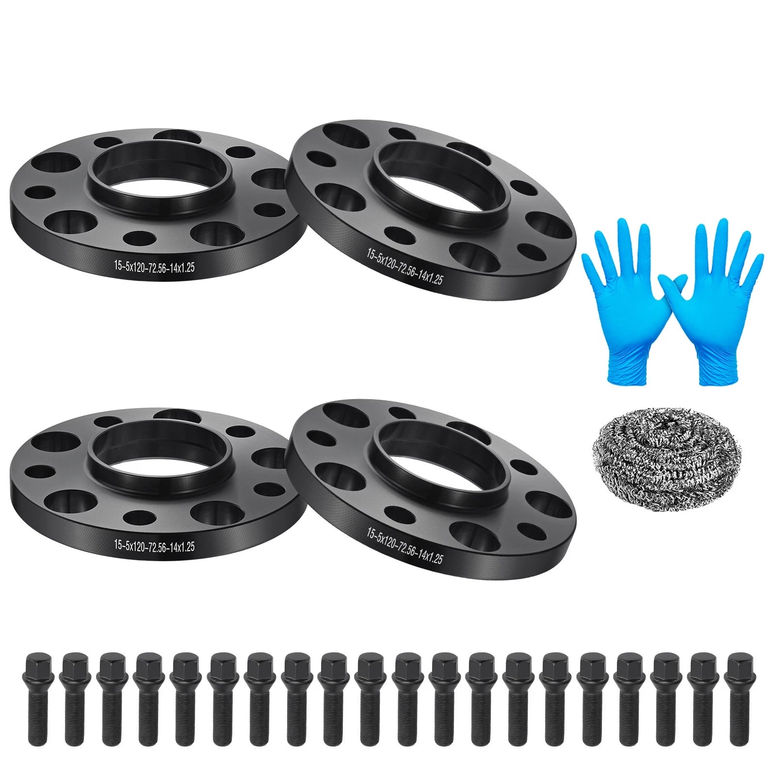 Set of 4 Wheel Spacers 15mm for BMW 650i Gran Coupe (2013–2016)