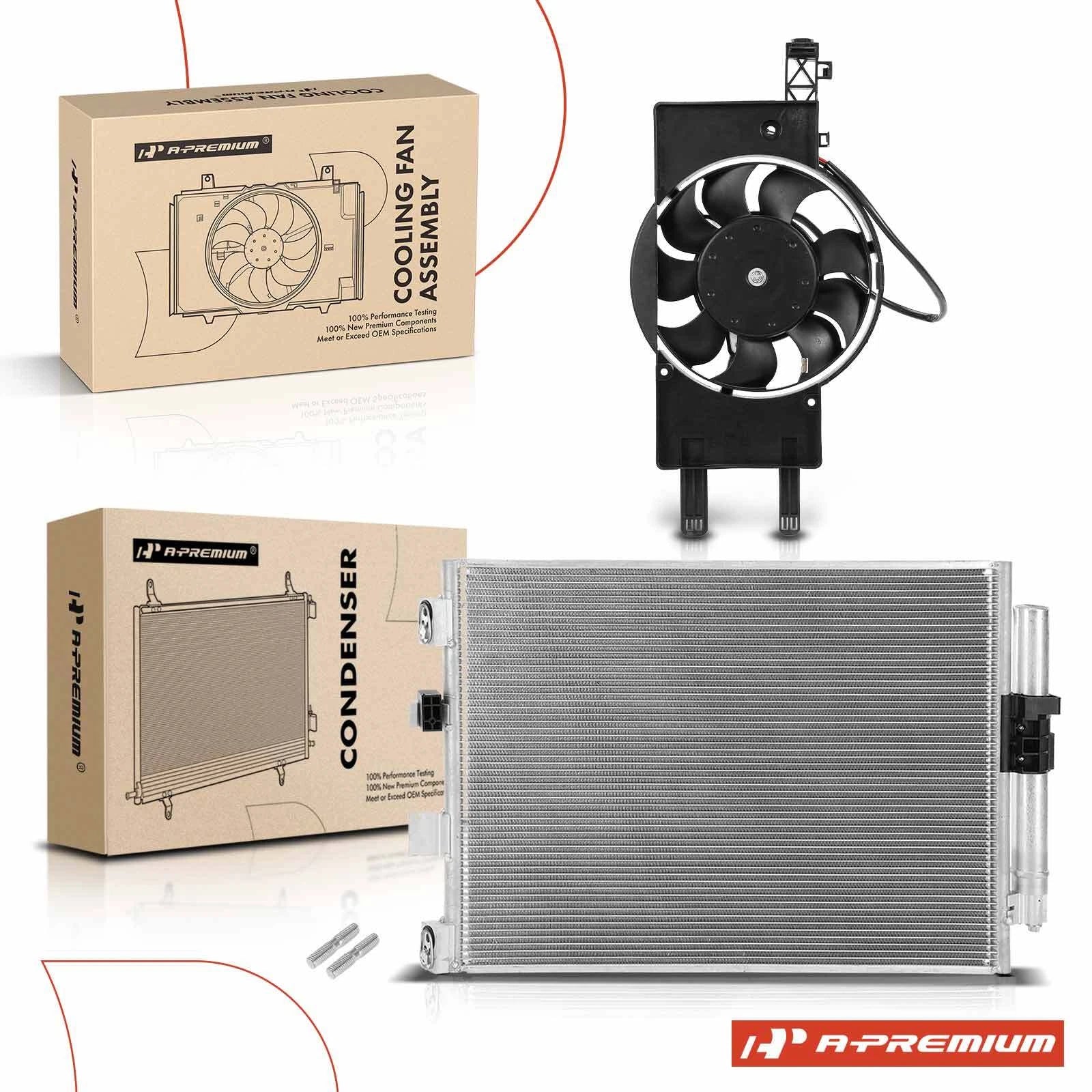 A/C Condenser & Cooling Fan Assembly for Ford Focus (2012–2018)