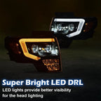 Set of 2 Dual LED Projector Headlights for Ford F150 (2009–2014)
