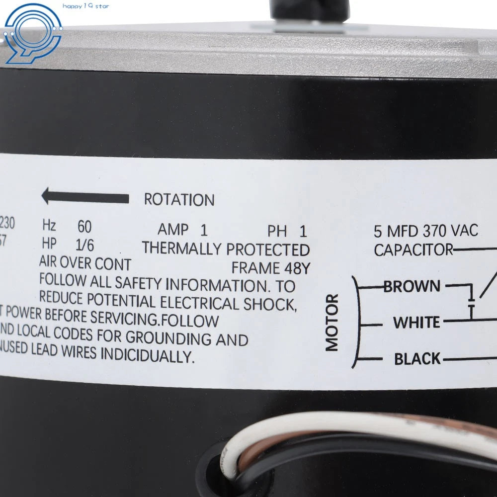 Condenser Fan Motor for GE Genteq 5KCP29ECA033S (208-230V, 1/6 HP)