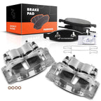 6x Front Disc Brake Caliper & Ceramic Brake Pad for Jeep Grand Cherokee (1993–2021)