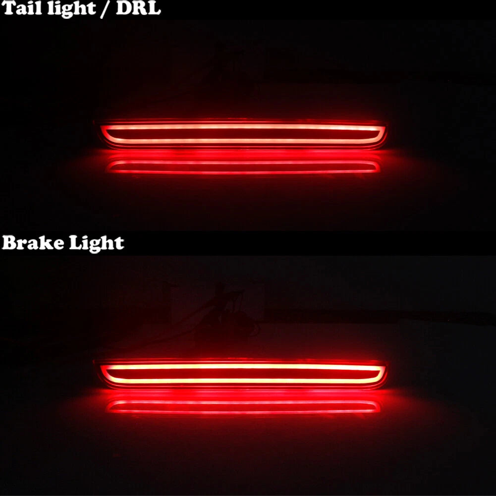 Red LED Dark Smoke Brake Tail Lights for Dodge Challenger (2015–2023)
