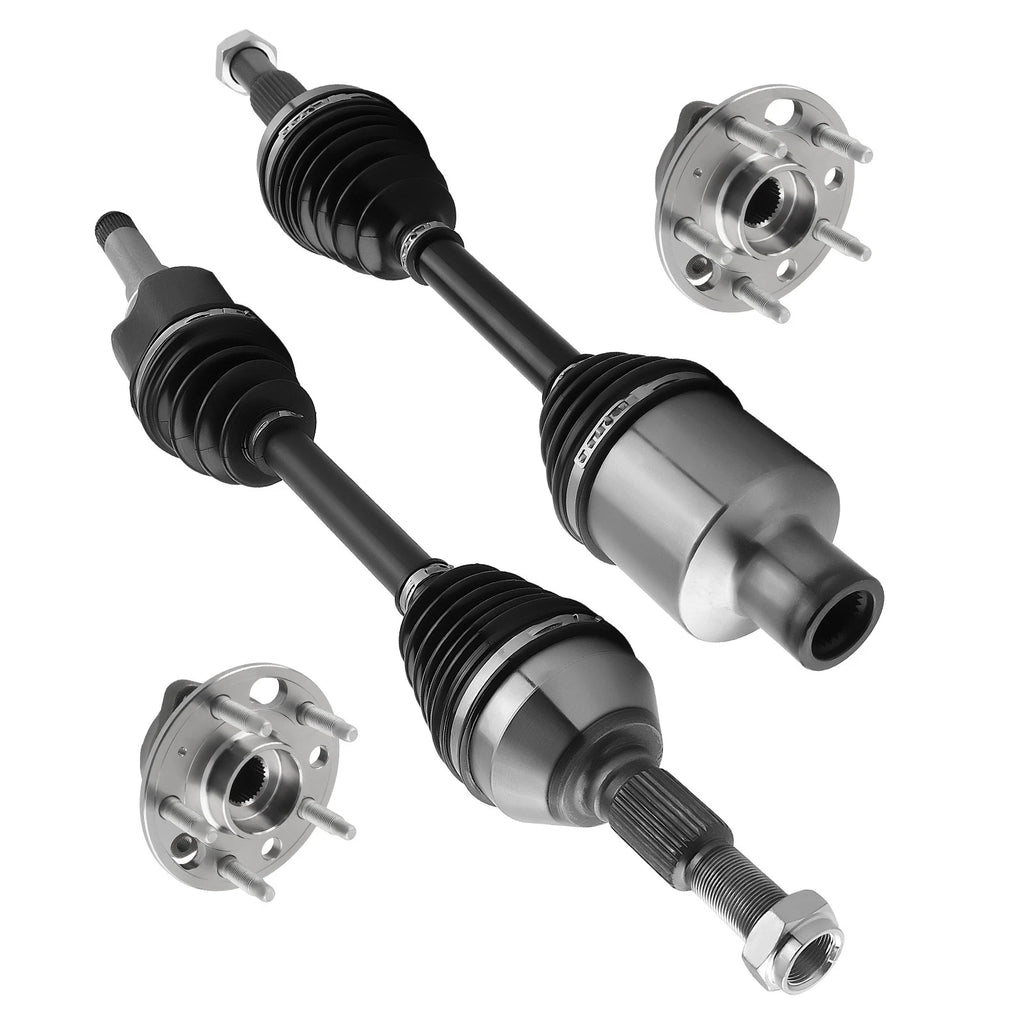 4X Front CV Axle Shaft + Wheel Hub for Chevrolet Equinox GMC Terrain (2010–2016)