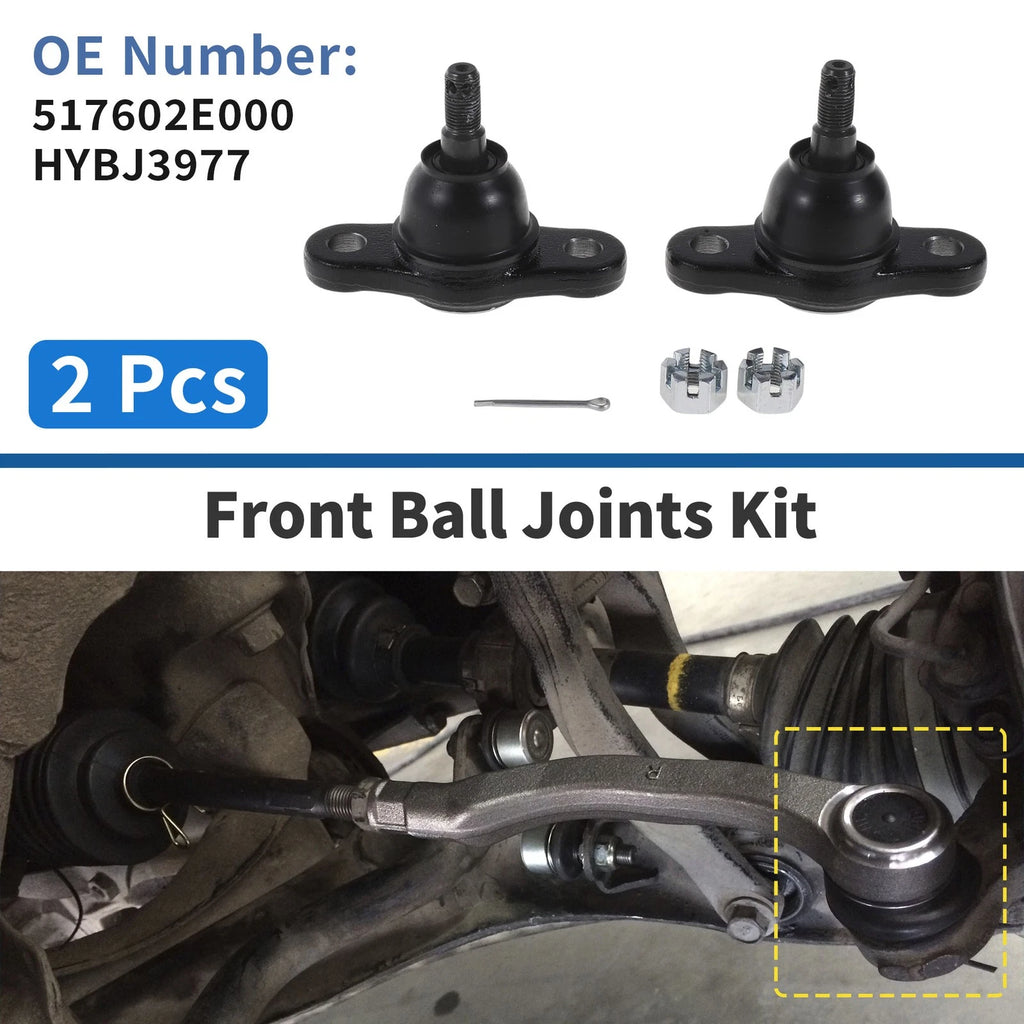2X Front Lower Ball Joints for Hyundai Tucson (2005–2009) No. 517602E000/HYBJ3977