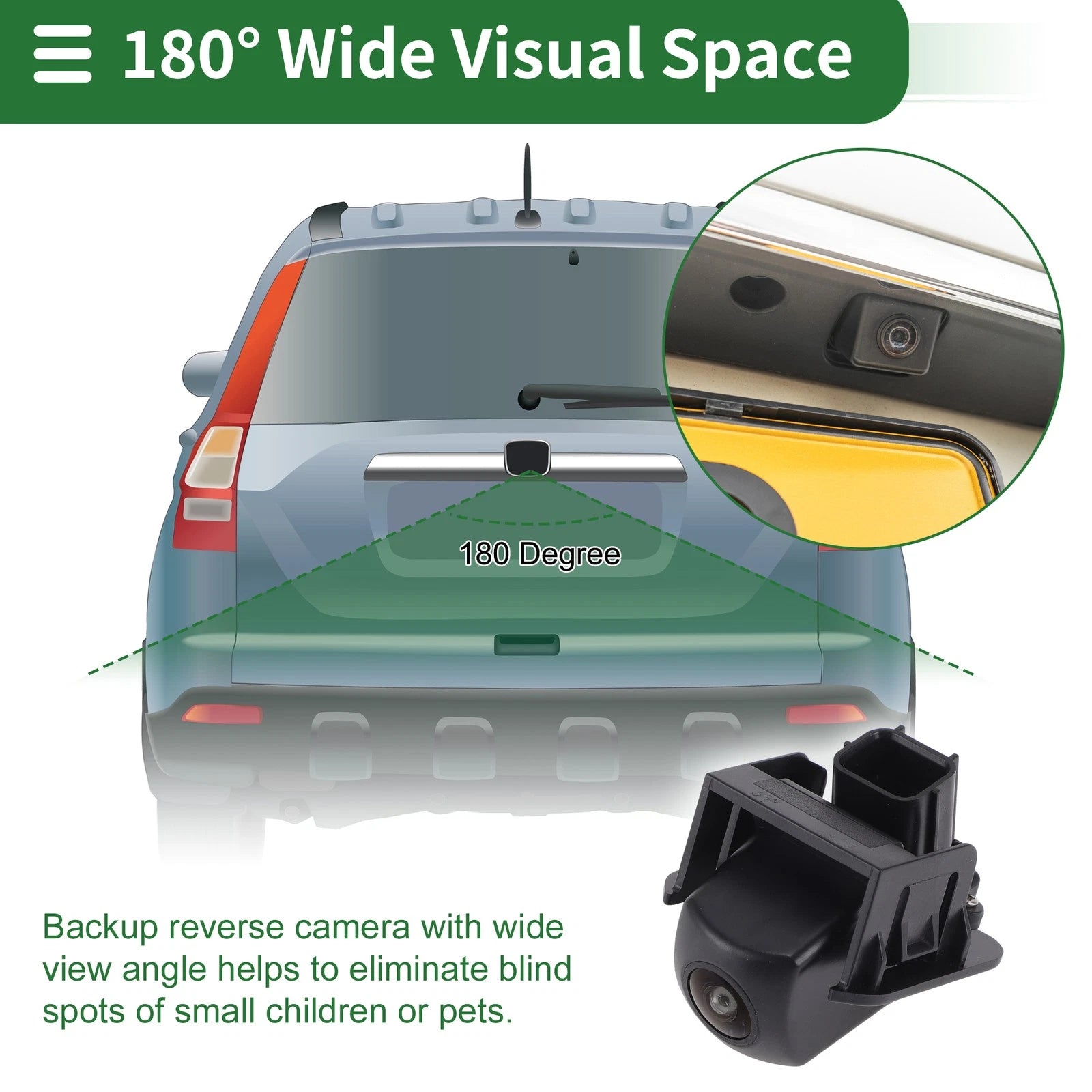 Rear View Camera for Honda Accord (2018–2023) 120-180 Degree
