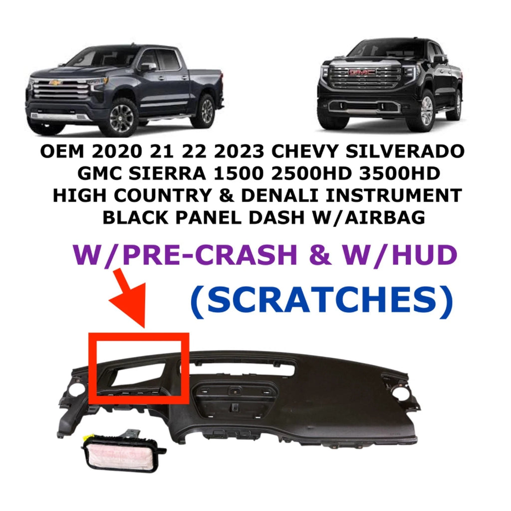 Instrument Panel for Chevy Silverado Sierra 1500-3500HD (2020–2023) W/PRE-CRASH & HUD