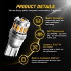 Set of 2 AUXITO T10 Amber 13LED License Plate Side Marker Light Bulbs for [Make Model] 