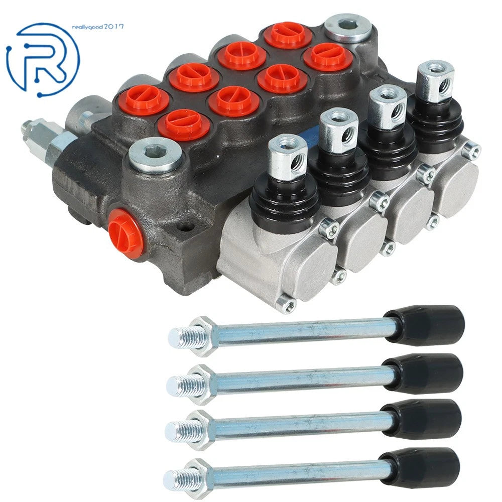 BSPP 4 Spool Hydraulic Directional Control Valve 11GPM for