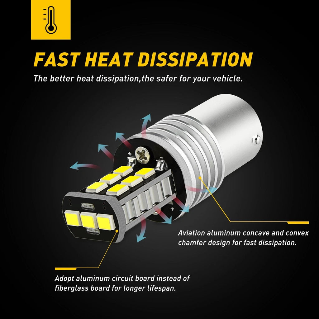 2X LED Reverse Brake Parking Light Bulb for Canbus 1156 P21W BA15S
