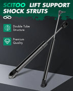 2 Rear Window & 2 Hood Lift Supports Gas Struts for Jeep Grand Cherokee (1999–2004)