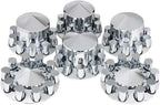 Axle Hub Cover Kit Chrome Pointed Axle Covers for Jeep Wrangler (1997–2018)