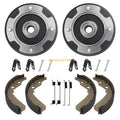 Set of 2 Rear Wheel Brake Drum & Shoes for Kawasaki Mule 550 KAF300C (1997–2004)