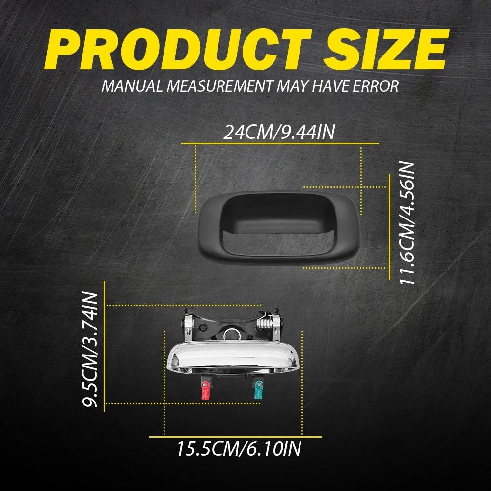 Tailgate Handle with Bezel & Clips for Chevy Silverado GMC Sierra (1999–2007)
