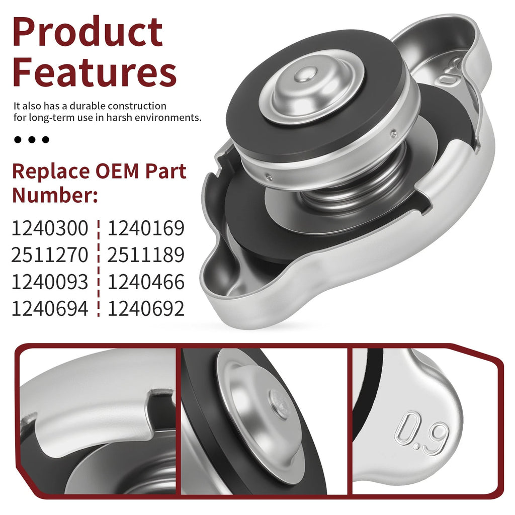 Radiator Pressure Cap for Polaris Ranger 900 (2013–2019) / Ranger 1000 (2017–2025)