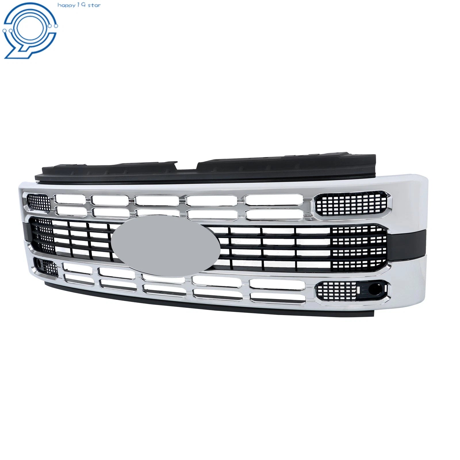 Front Upper Grille with Chrome Trim for Ford F250 Super Duty (2023–2024)
