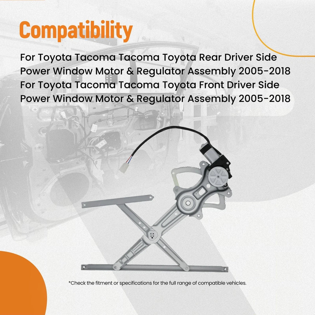 Left Window Regulator Motor for Toyota Tacoma (2005–2018) 6980204040